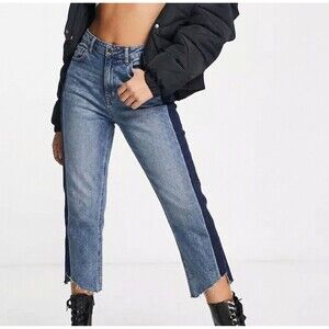 Unpublished Mom Fit Jeans 28 (28x24.5) Heather High Waist Cropped Womens NWT